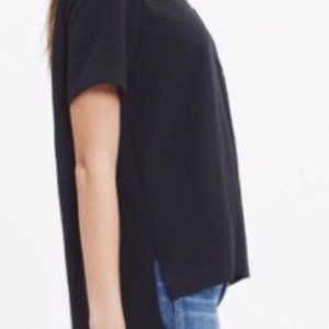 Madewell black button back blouse. Small
